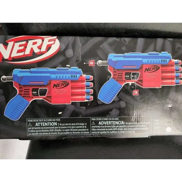 Nerf Alpha Strike Claw Dual QS-4 Blaster 10X Elite Foam Darts Hasbro 8+ - Picture 6 of 8